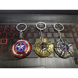 Móc khóa khiên Captain America siêu anh hùng bản to đẹp chất liệu hợp kim kẽm cao cấp