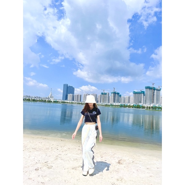 Quần ống rộng màu trắng ,Quân vải suông sọc dọc, dáng dài dây rút bản to, quần đi họcđi làm thời trang hottrend hàn quôc