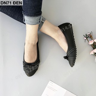 Giày búp bê kiểu mũi nhọn - Ảnh thật - DN 71 - Đen