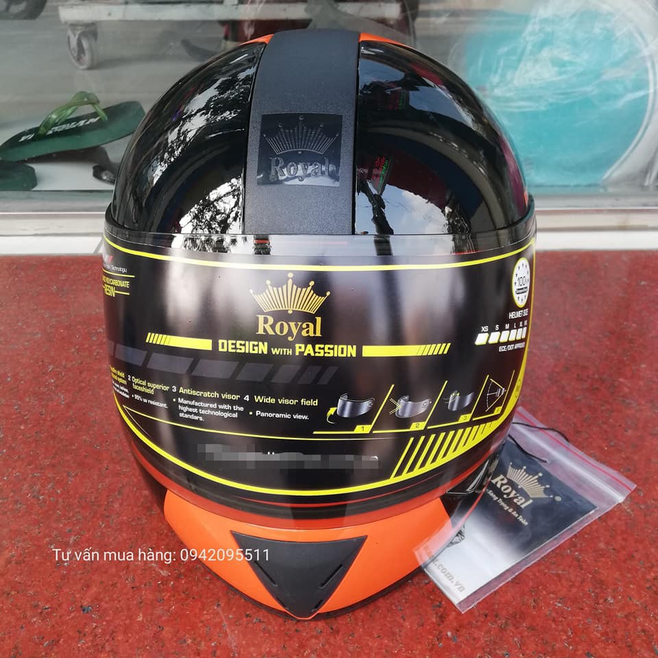 Mũ bảo hiểm có cằm cho nữ Royal chính hãng