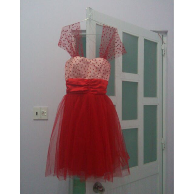 Đầm công chúa đỏ hồng xanh navy xanh nước biển