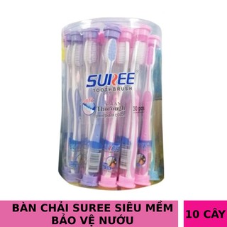 Combo 10 bàn chải lông mềm bảo vệ nướu cao cấp SUNREE Thái Lan