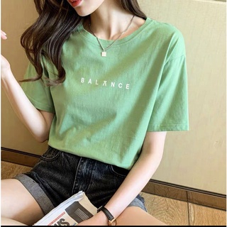 Áo thun tay lỡ unisex nam nữ in balance - freesize dưới 75kg