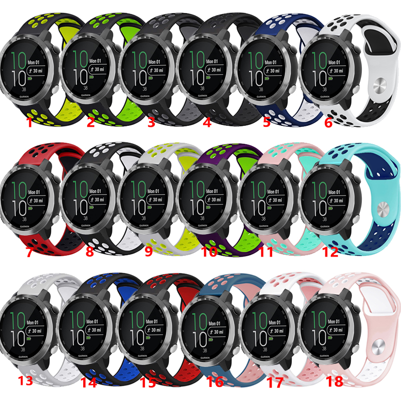 Dây Đeo Silicon Mềm Cho Đồng Hồ Thông Minh Garmin Forerunner 645 645M 245 245M / Venu Sq / Vivoactive 3