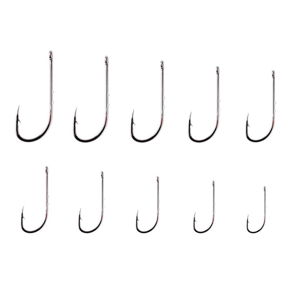 Hộp 100 lưỡi câu cá MMULCK sắc bén cán dài chống gỉ sét tiện lợi