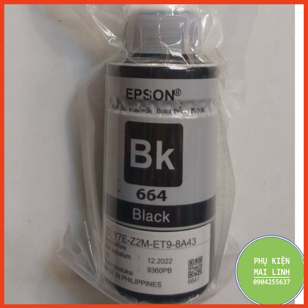 ☘️ Mực in E.p,son T664 L300 / L310 / L350 / L360 / L1300 / L100 / L120 / L200 / L210 / L565 Màu Đen