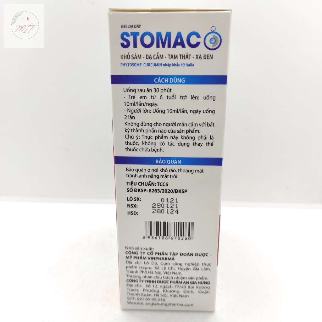 Gel Dạ Dày Stomac An Gia Hưng Hộp 20 túi