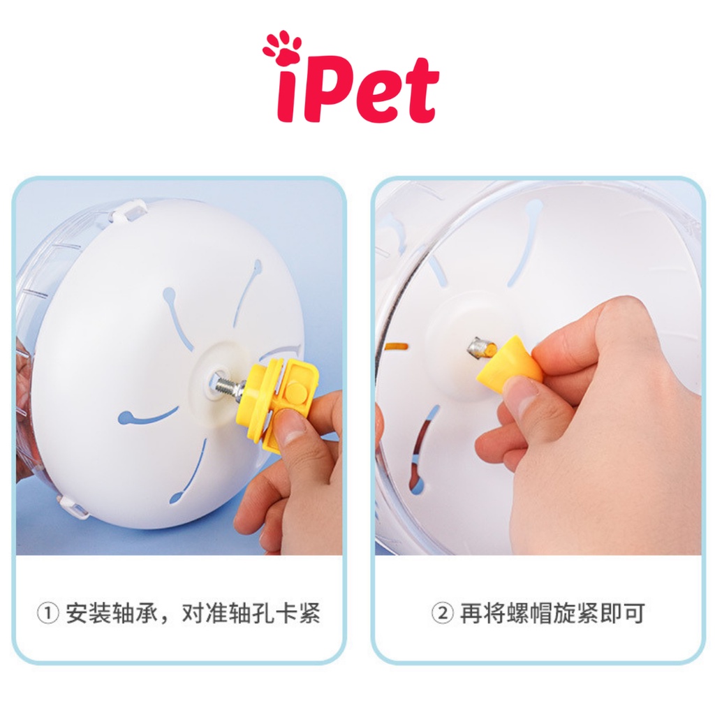 Wheel Silent Gắn Chuồng Cho Hamster Chạy Bộ Size 17 - 21cm Không Kèm Đế - iPet Shop