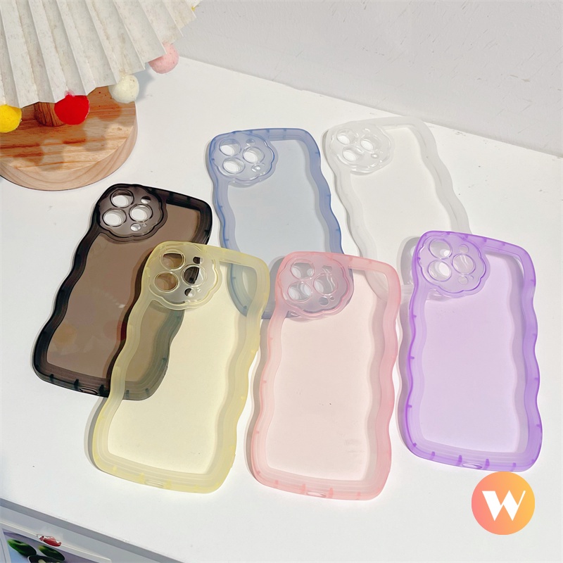 Ốp Điện Thoại TPU Mềm Trong Suốt Màu Sắc Ngọt Ngào Cho iPhone 11 Pro Max 14 12 Pro Max 7 8 XS Max SE 2020