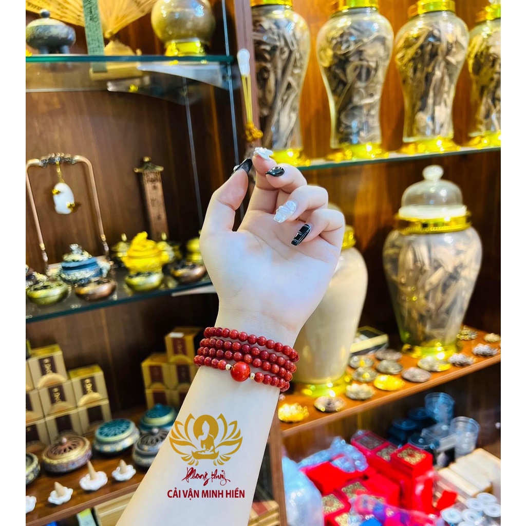 Vòng Tay Đá 108  Mix Charm Hạt  Đủ Màu Đủ Theo Mệnh Tặng Hộp + Dây Sơ Cua Cao Cấp - Quà Tặng Nam Nữ