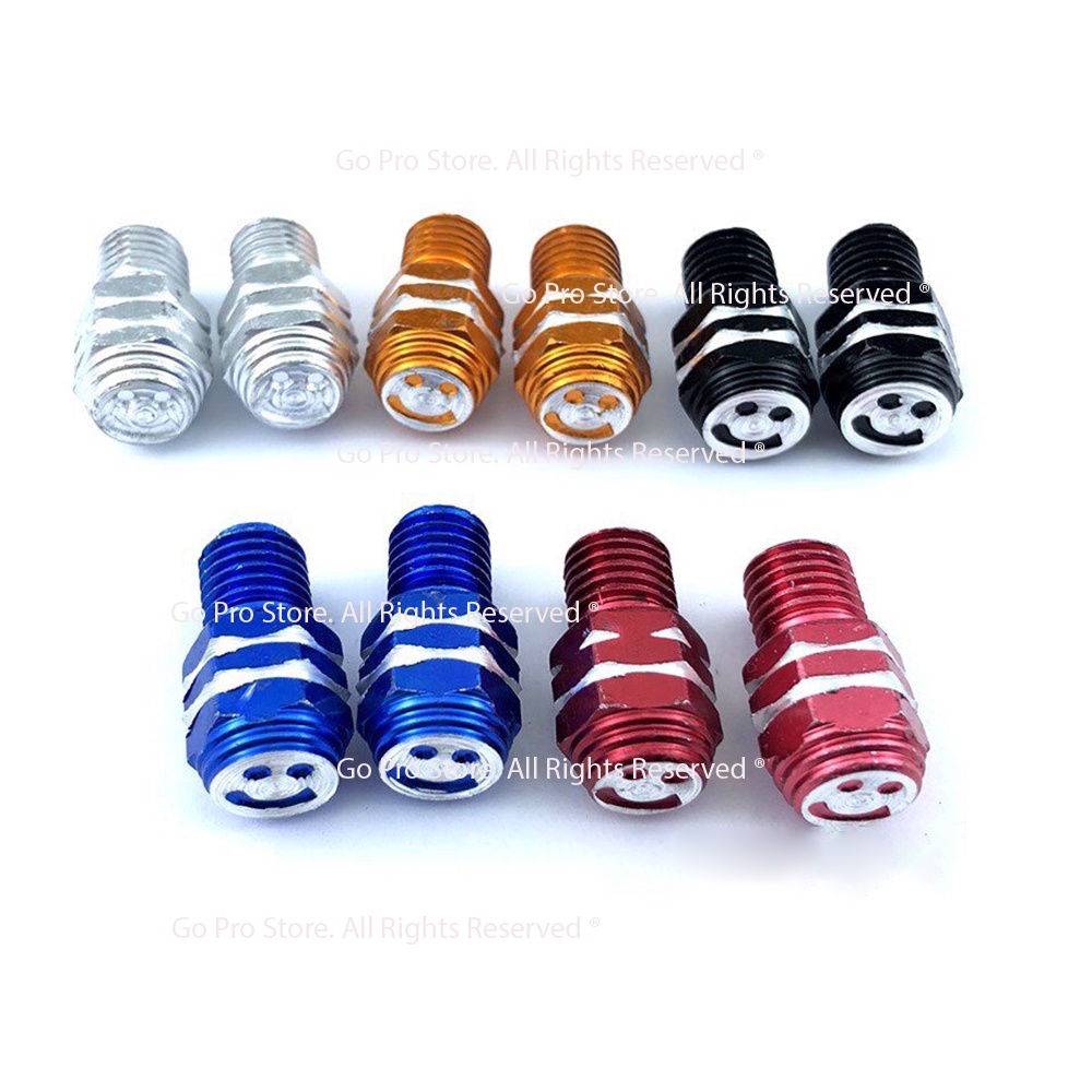 01 Ốc Kính Chiếu Hậu NHÔM MÀU MẶT CƯỜI V03 Chân 10 Ly - GIAO MÀU NGẪU NHIÊN