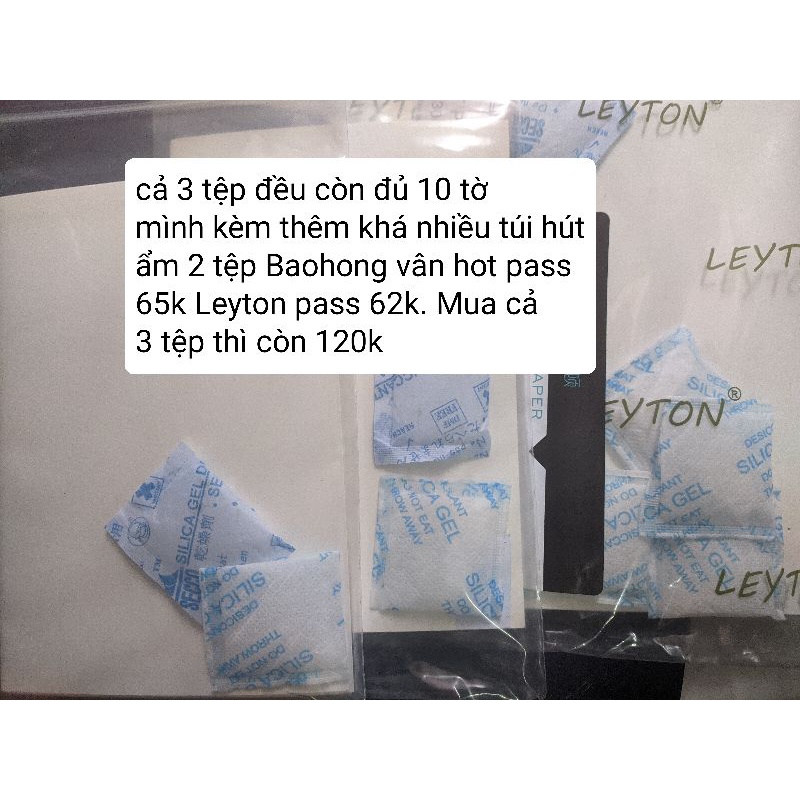 Combo giấy Leyton và Baohong 300gsm vân hot