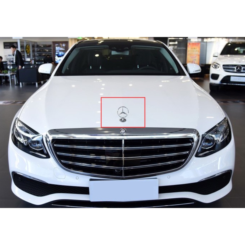 Logo nắp capo đầu xe ô tô Mercedes cao cấp dùng cho các loại dòng W,E,C,S - Hợp kim mạ crom