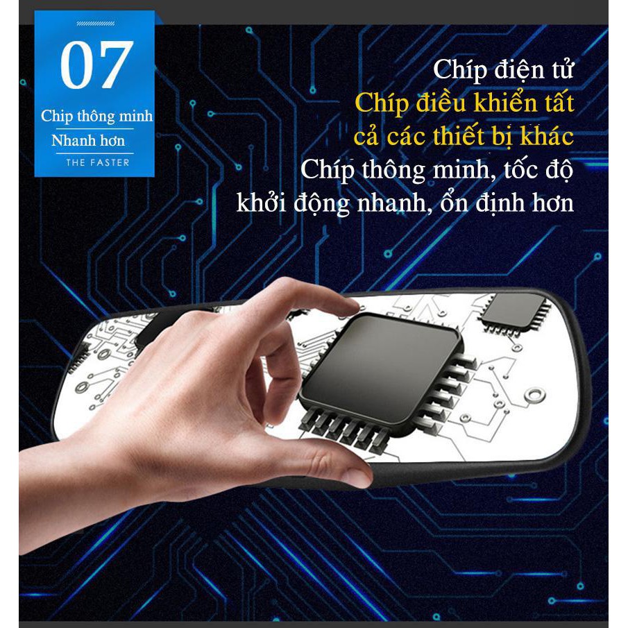 [Tặng camera lùi]Camera hành trình ô tô Gương (4.3inch)Vehicle Blackbox FullHD 1080,hỗ trợ tiếng việt-thesshop | BigBuy360 - bigbuy360.vn