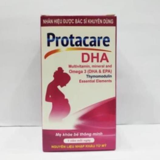 Viên bổ bà bầu Protacare DHA Bổ sung DHA,EPA,acid folic lọ 30 viên