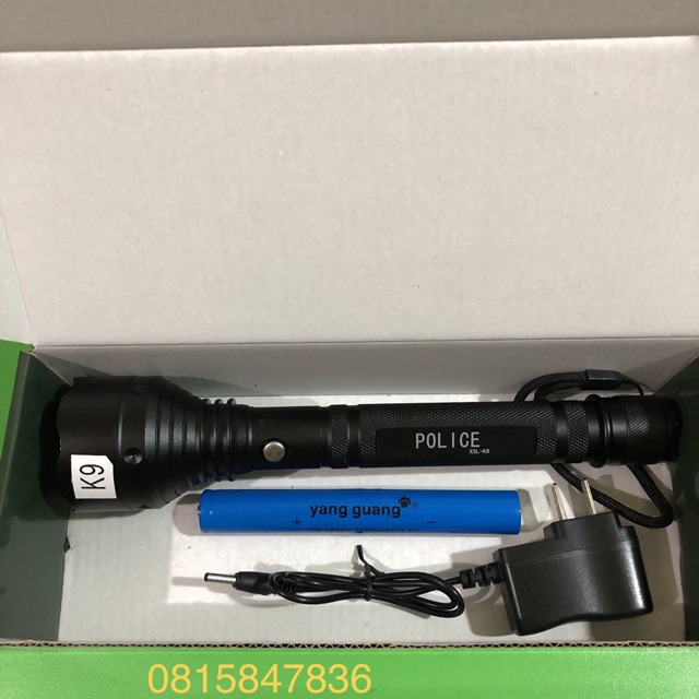 💥 đèn pin siêu sáng 💥 Police  XSL - K9 , màu đen