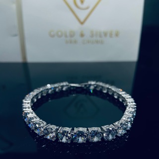 Vòng tay tennis chain bracelet bạc