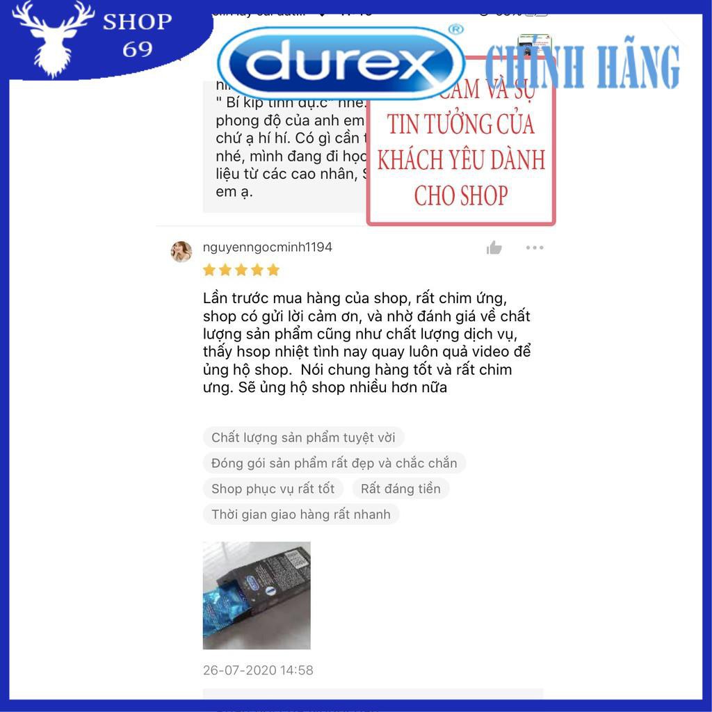 (Che tên) Bao cao su Durex Invisible Extra Thin Extra Sensitive 10 bao+ hộp bao cao su Durex Performa 12 bao/hộp