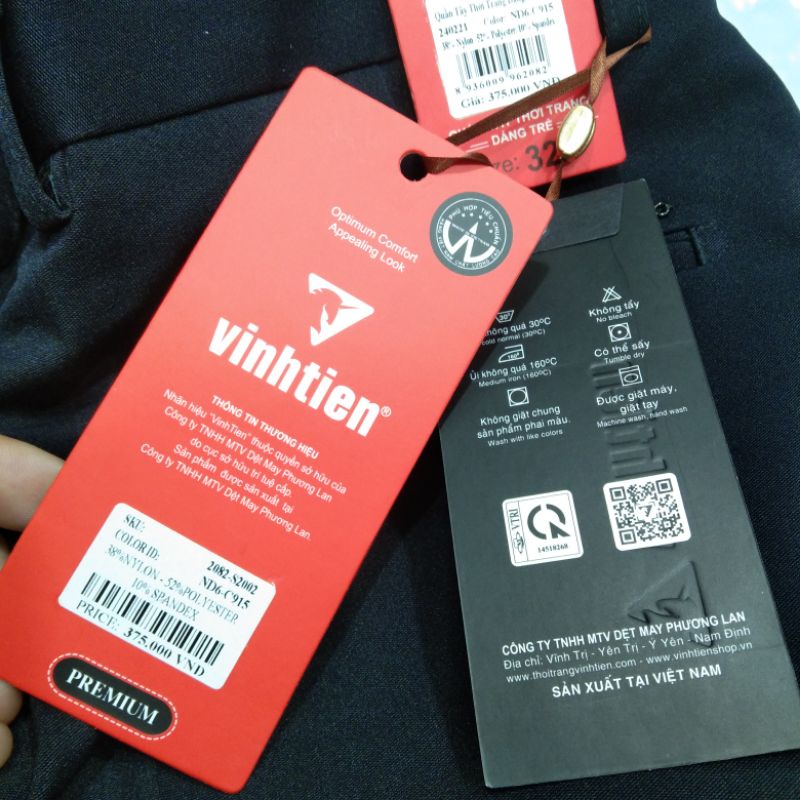 Quần Tây Xanh Đen Dáng Ôm Body Vĩnh Tiến Luxury 375