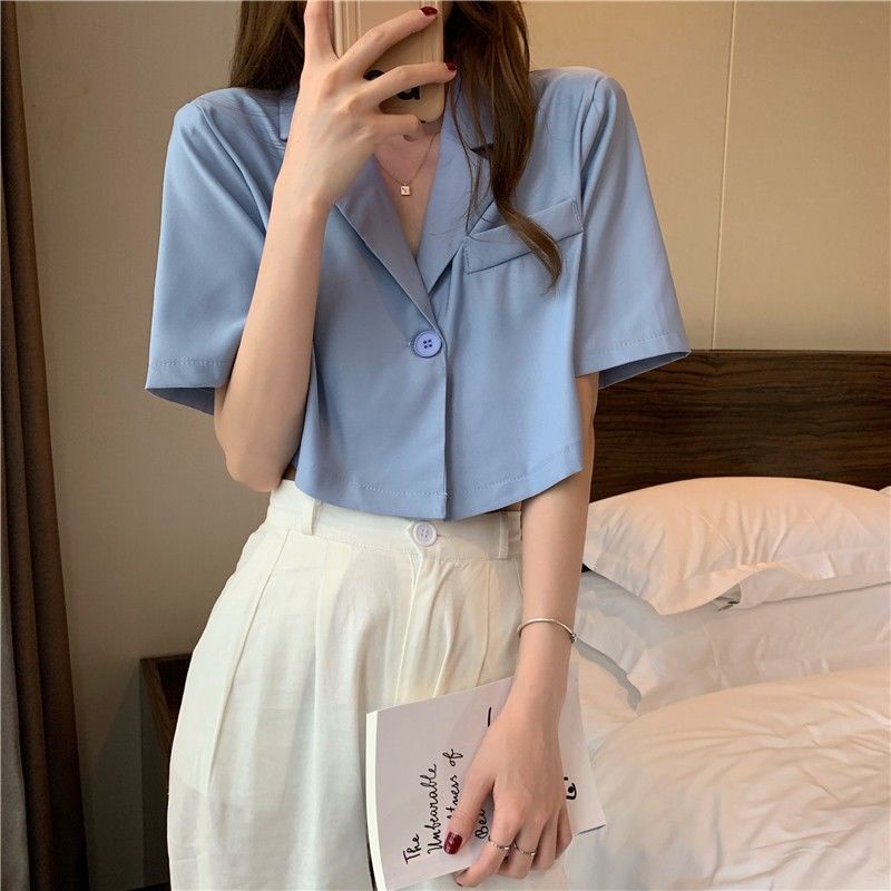 Áo Sơ Mi Tay Ngắn Cổ Chữ V Thiết Kế Mỏng Sang Trọng Mùa Hè Mới Dành Cho Nữ