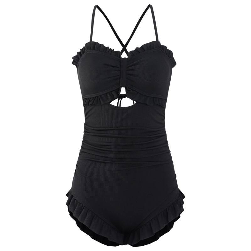 Swimwear Korean style INS thin cover belly fairy chest gather one-piece swimsuit | BigBuy360 - bigbuy360.vn