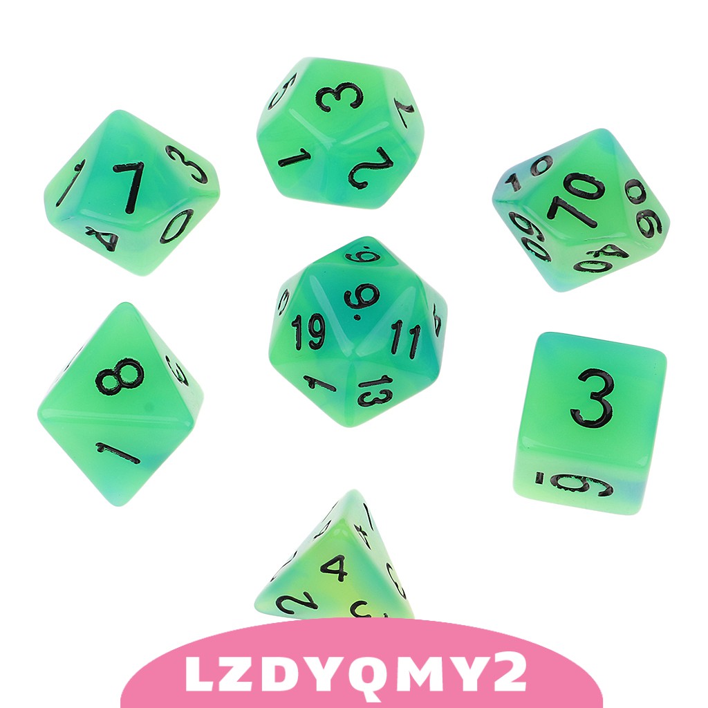 7 Xúc Xắc Đa Diện D4-D20 Cho Dnd Rpg Mtg Board Game # 1