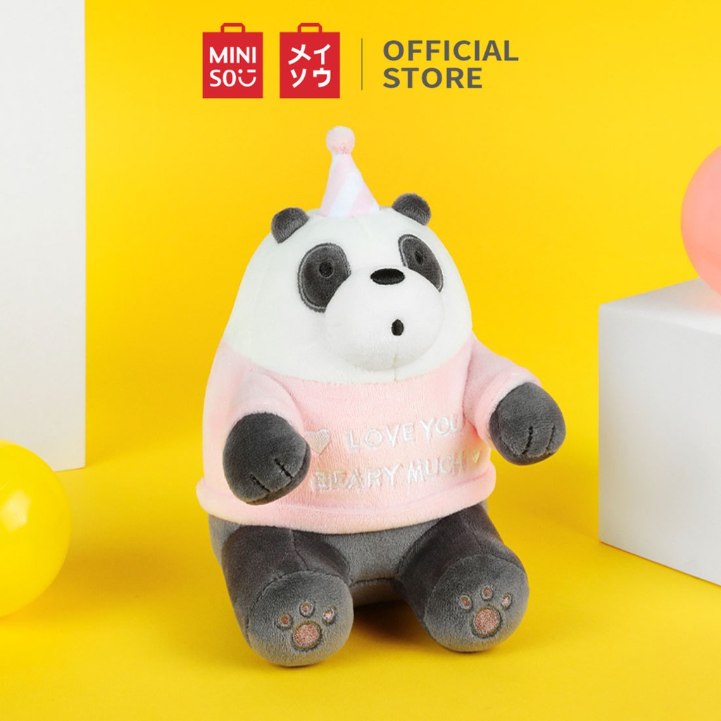 Gấu bông Đồ chơi Thú nhồi bông Búp bê &amp; Thú nhồi bông gấu bông thú nhồi bông MINISO We Bare Bears Birthday Hat