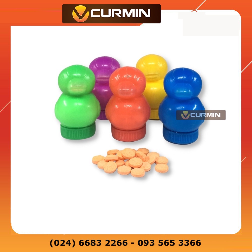Kẹo ngậm vitamin C con vịt cho bé, Lọ 24v cung cấp vitamin bổ sung khoáng chất