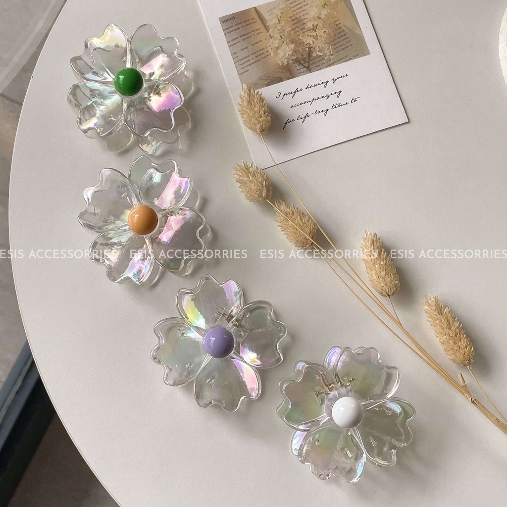 KẸP GẮP TÓC NỮ HÌNH HOA HOLOGRAM THIẾT KẾ HÀN QUỐC ESIS ACCESSORIES