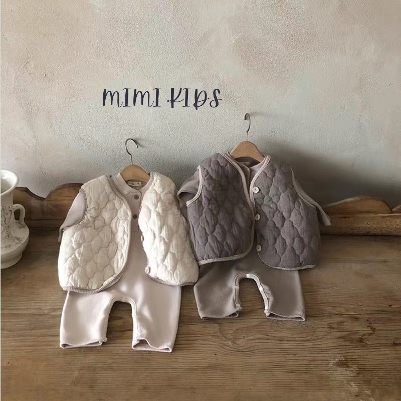 Áo Gile trần bông phong cách Hàn Quốc cho bé 1-3 tuổi Mimi Kids AK02