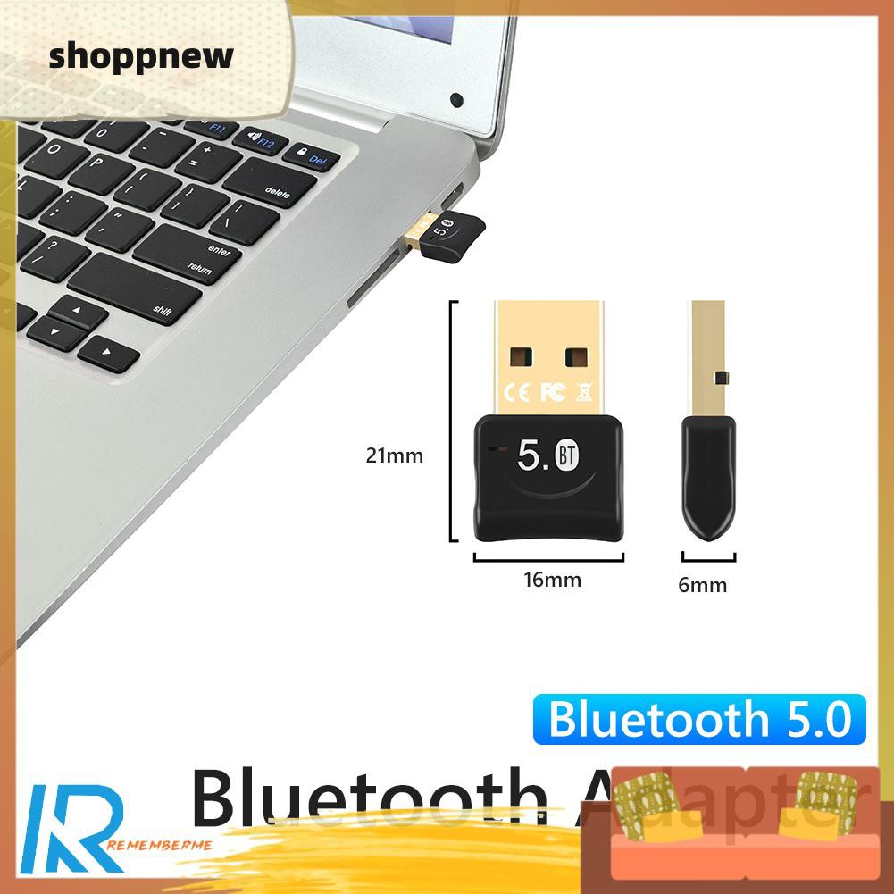 Shoppnew BT06A Portable Bluetooth 5.0 Adapter Wireless USB Audio Mini Music Dongle