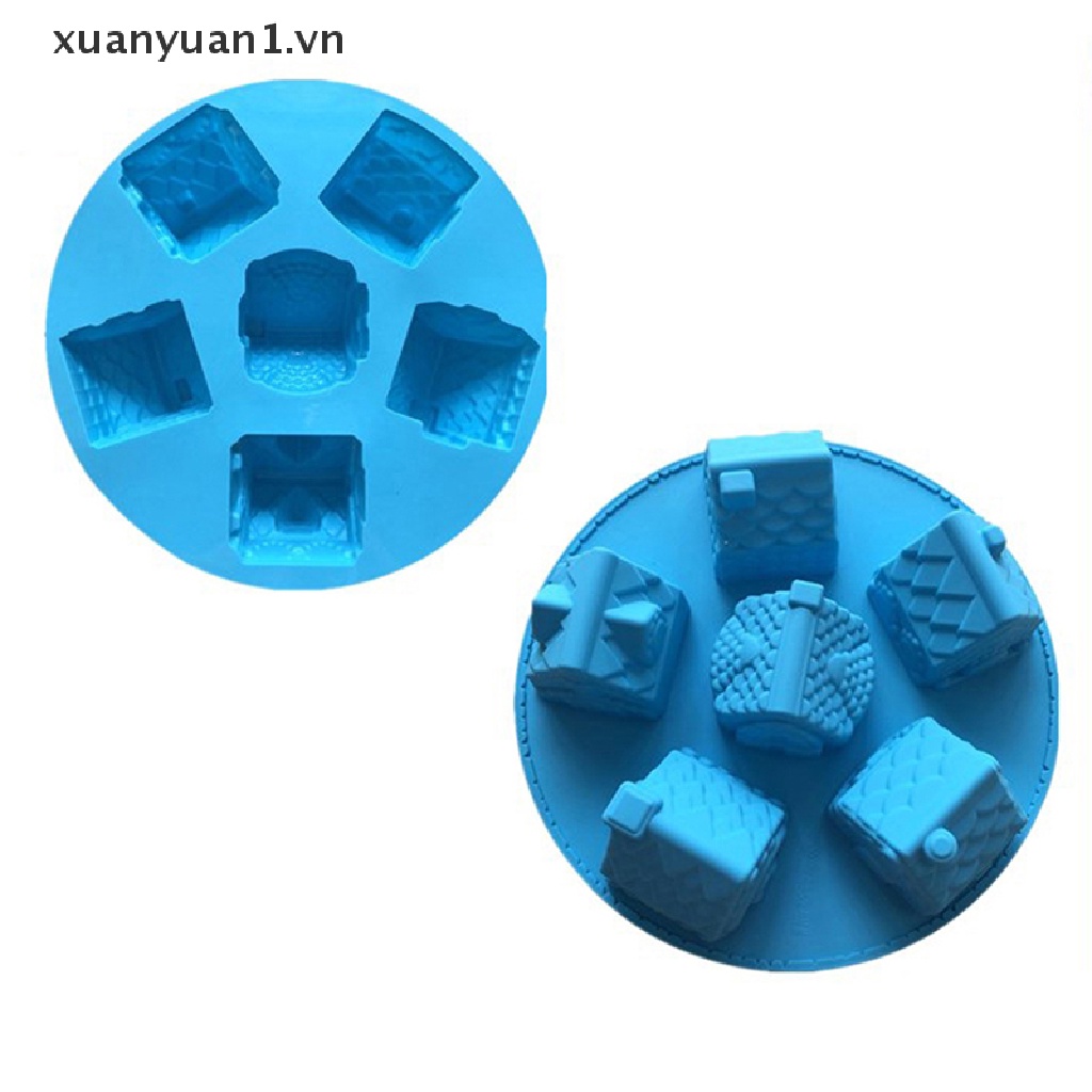 Khuôn Silicon Làm Bánh / Sô Cô La Hình Lâu Đài 3D