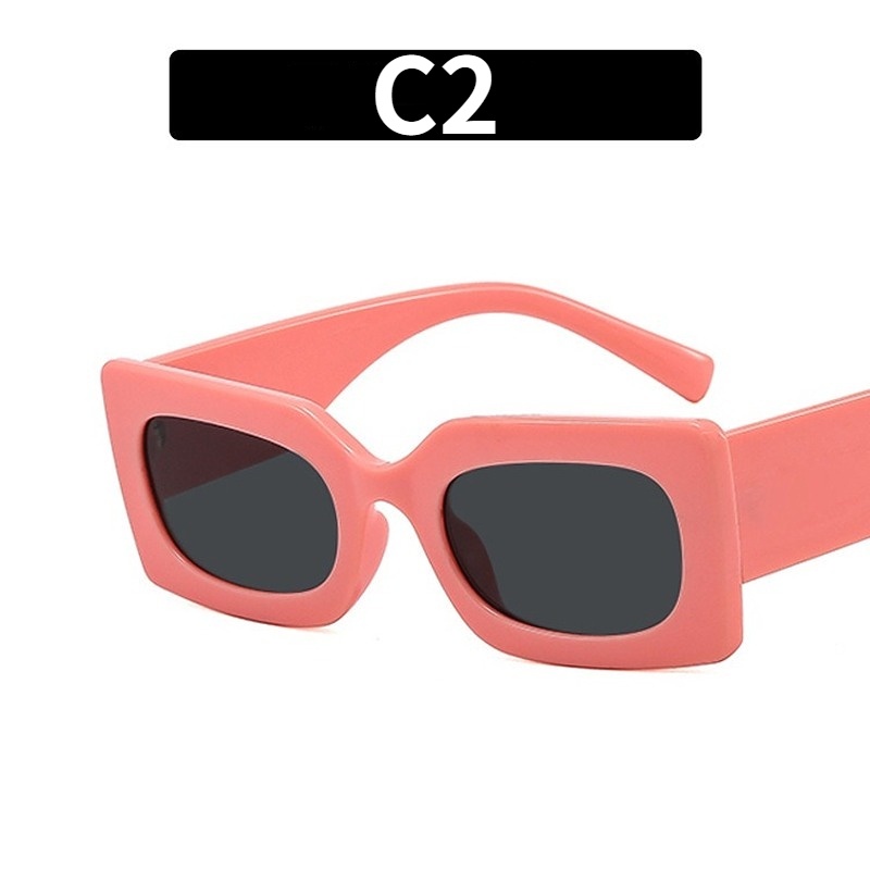 Kính Mát Gọng Vuông Màu Kẹo Chống Tia UV Thời Trang Cho Nam Nữ