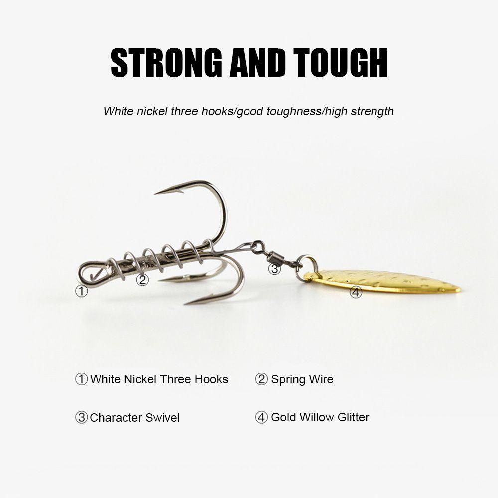 Móc Câu Cá Có Kim Sa SHOUKEY # 2#4#6#8#10# Vòng Xoay Mồi Câu Cá Đính Kim Sa Lấp Lánh