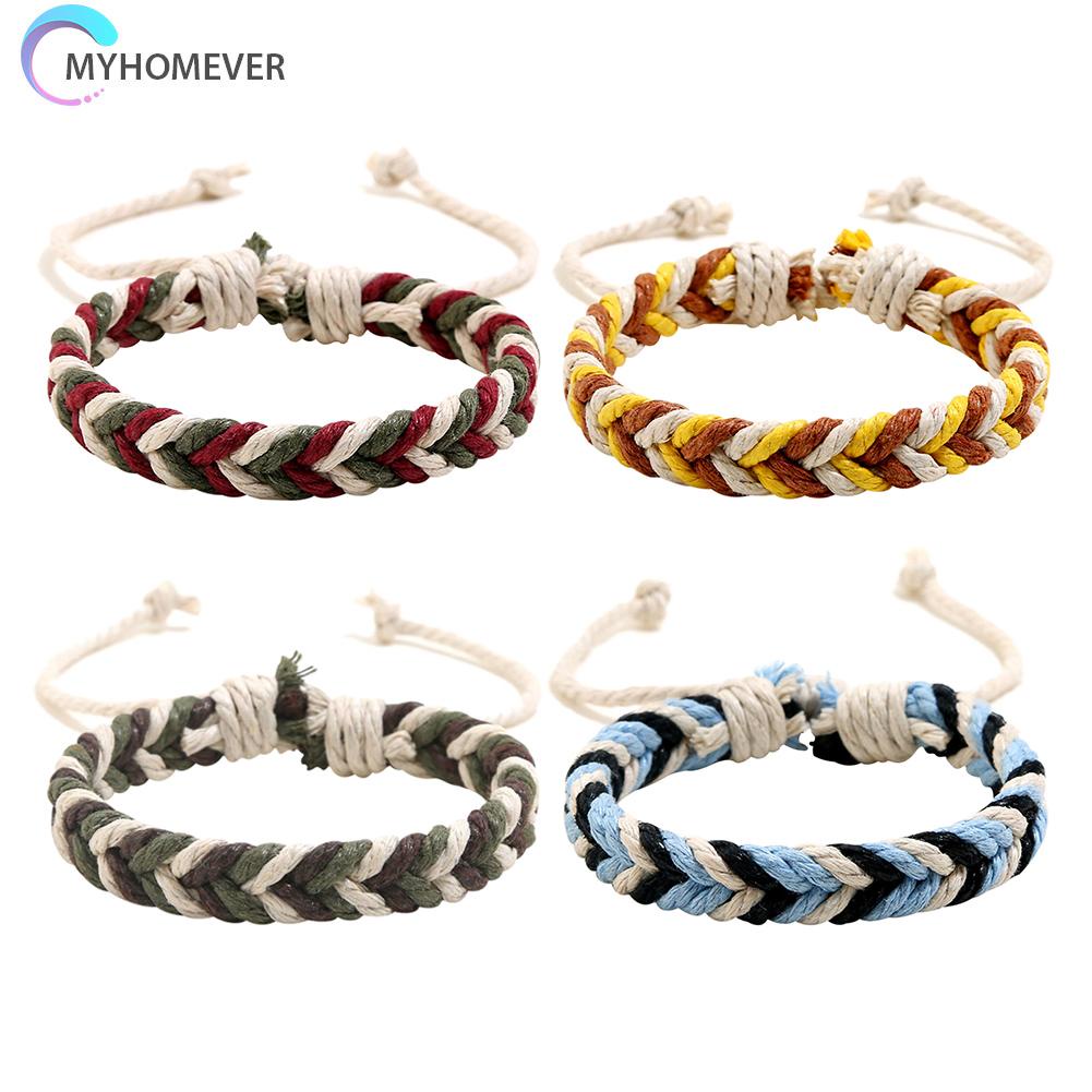 Vòng tay dây bện nhiều màu sắc phong cách dân tộc