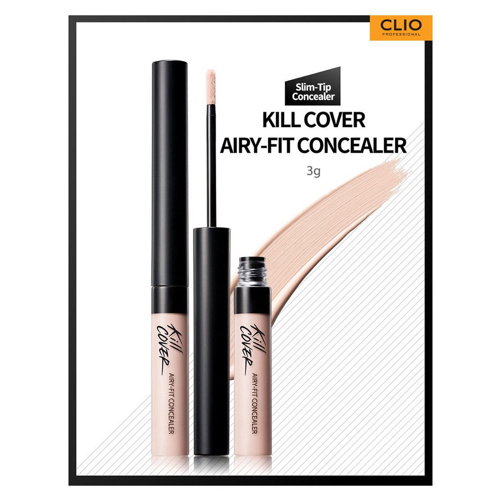 Che Khuyết Điểm Clio Kill Cover Airy Fit Concealer 3BY