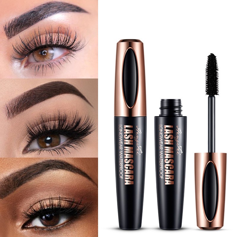 Mascara Sợi Tơ 4d Chống Thấm Nước Màu Đen Chuốt Dài Và Dày Mi
