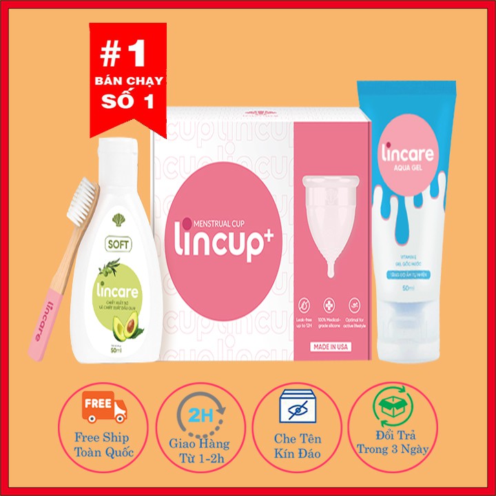Cốc nguyệt san Lincup[Bán Rẻ Lấy Đánh Giá 5*]  Sensitive, Lincup và Lincup+ chính hãng từ Mỹ của Lingroup