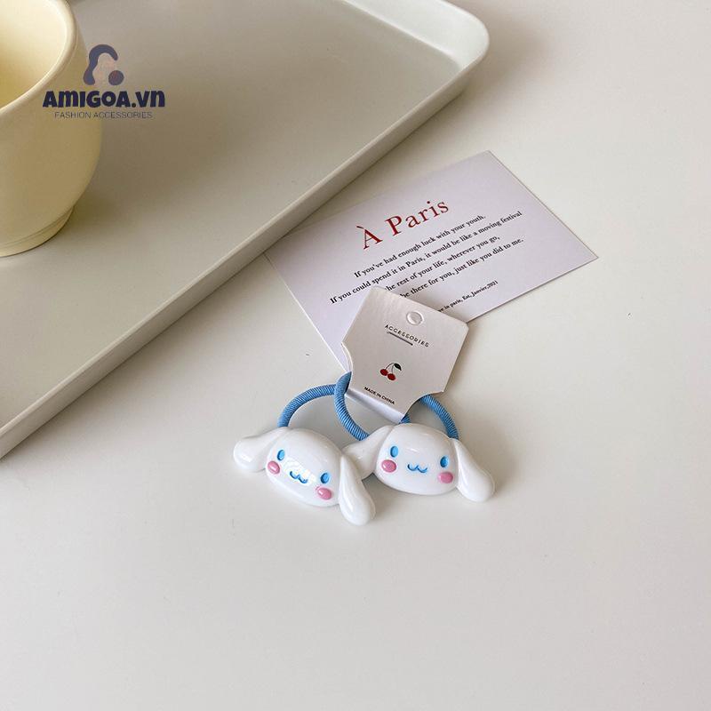 Dây Buộc Tóc Cao Su Co Giãn Kiểu Lolita Đáng Yêu Cho Bạn Gái