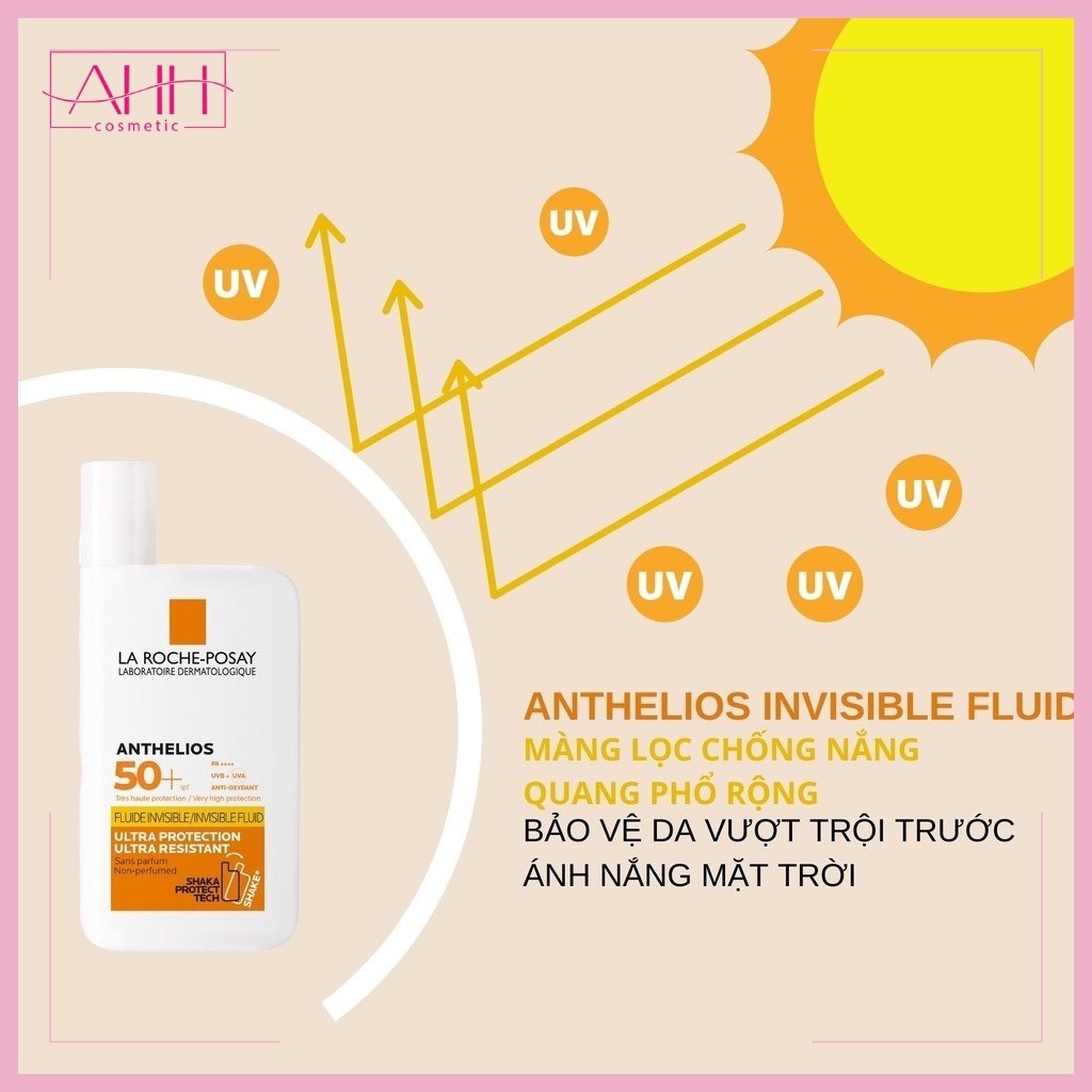 Kem chống nắng La Roche-Posay [ HÀNG CHÍNH HÃNG] Anthelios Fluide SPF 50+ AHH Cosmetic | BigBuy360 - bigbuy360.vn