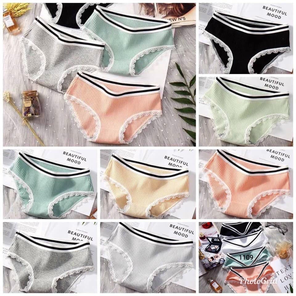 Quàn lót nữ viền ren hoa kháng khuẩn | BigBuy360 - bigbuy360.vn