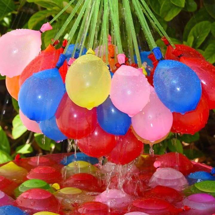 Bộ 111 bong bóng nước Magic Balloons BƠM SIÊU NHANH thiết kế tiện lợi có vòi bơm sẵn