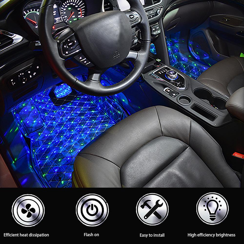 Đèn LED RGB Nhiều Chế Độ Điều Khiển Âm Thanh Chống Ăn Mòn Chất Lượng Cao Cho Xe Hơi