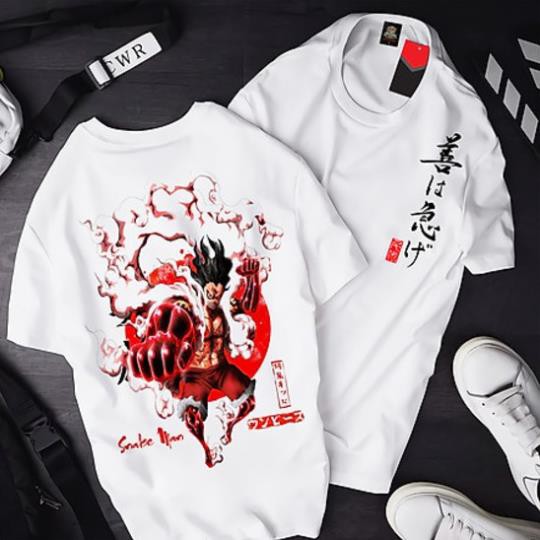Áo OnePiece Luffy Mũ Rơm ATT-04, Áo thun Anime Manga One Piece Monkey D. Luffy Unisex Nam Nữ