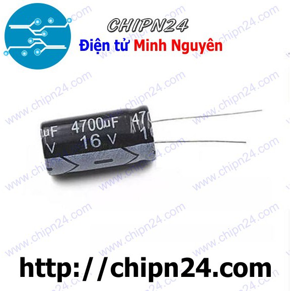 [2 CON] Tụ hóa 4,700uF 16V (13x25mm) (4700uF 16V)