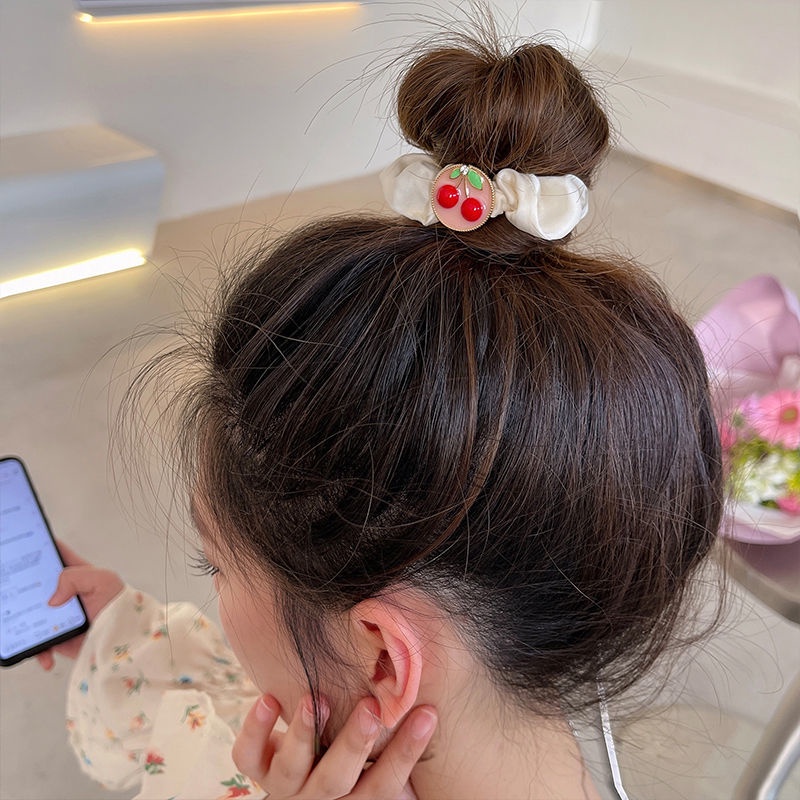 Dây Cột Tóc Bằng Da Cỡ Lớn 2022 Thiết Kế Đơn Giản Xinh Xắn Ốp