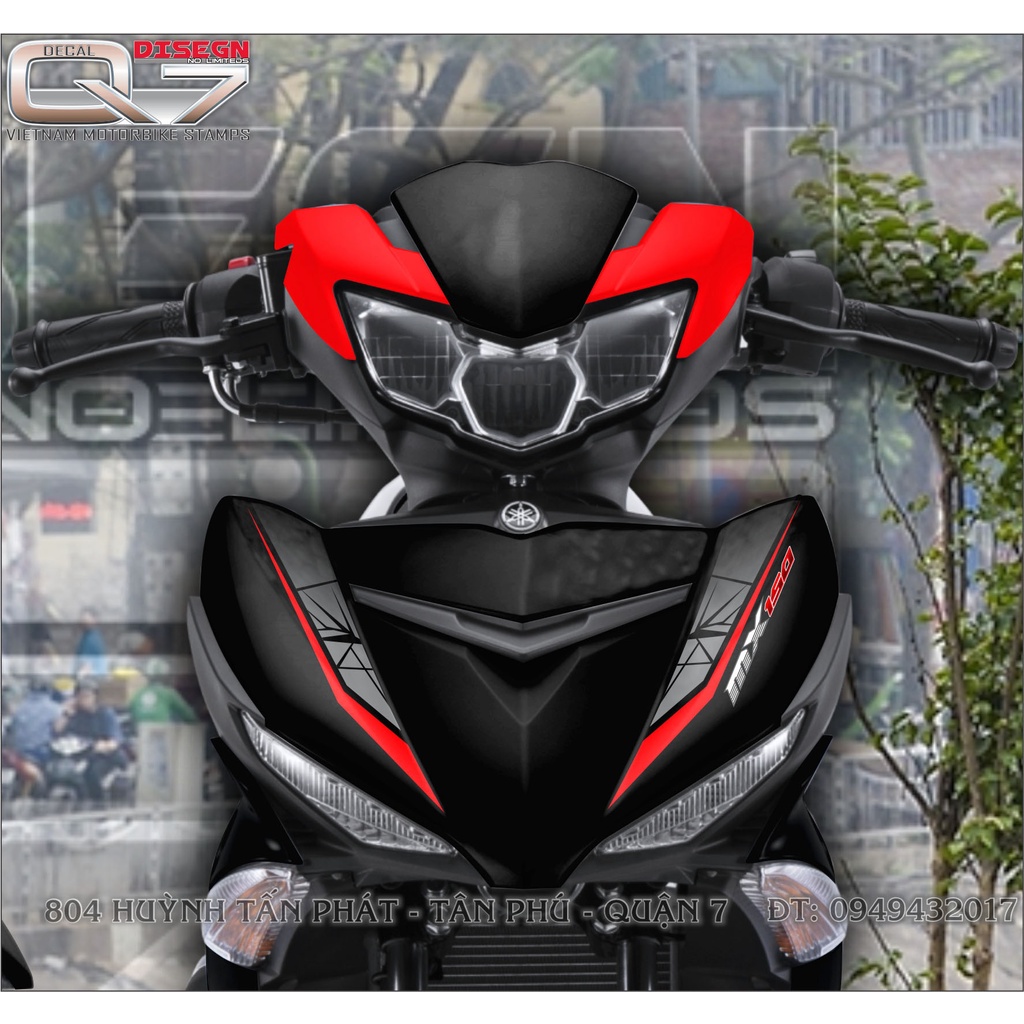 TEM RỜI EXCITER 150 ĐỎ ĐEN