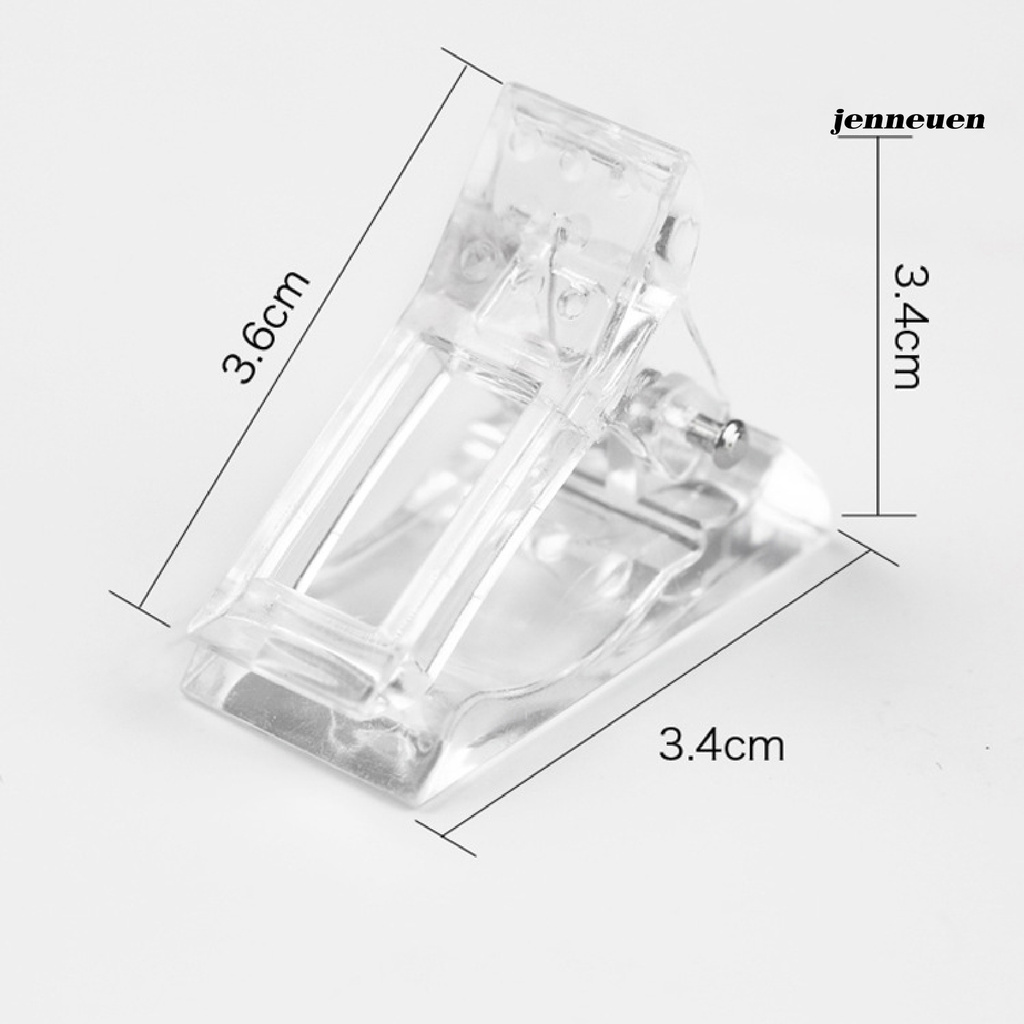 [Hàng mới về] Bộ 5 kẹp nhựa acrylic trong suốt thân thiện với môi trường làm móng nghệ thuật tiện dụng Mjgj