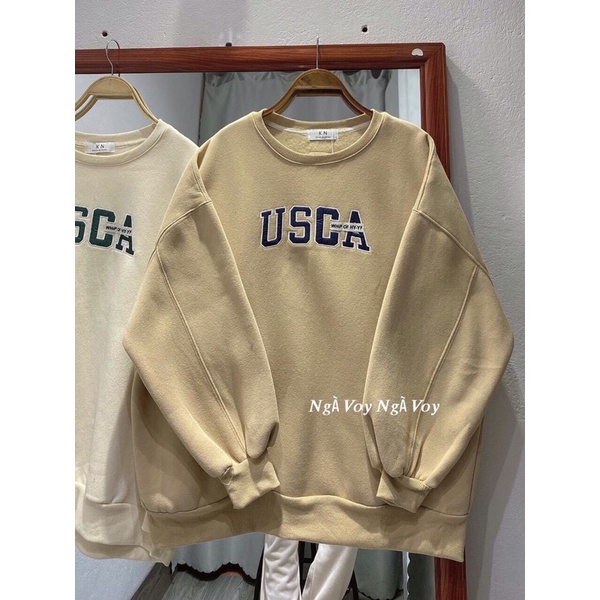 Áo sweater nỉ tay bồng USCA_Áo nỉ bông nam nữ 4 màu cá tính | BigBuy360 - bigbuy360.vn