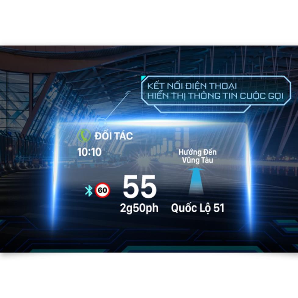 VIETMAP H1AS - Hud Dẫn Đường CẢNH BÁO Camera - Giao Thông- Tốc độ- Cảm Biến Áp Suất Lốp- Hàng Chính Hãng